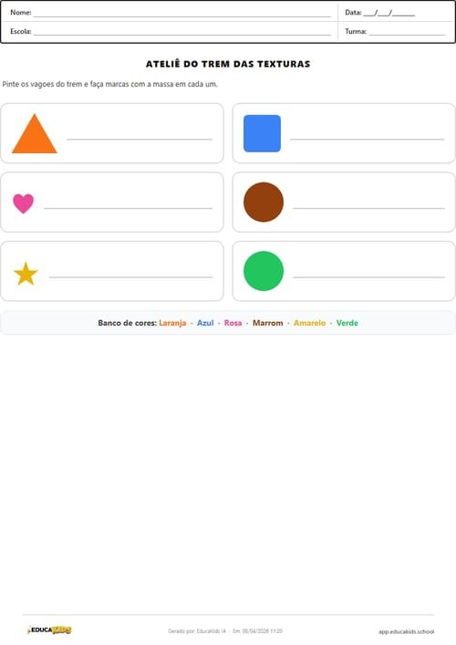 Cores - atividades para criancas