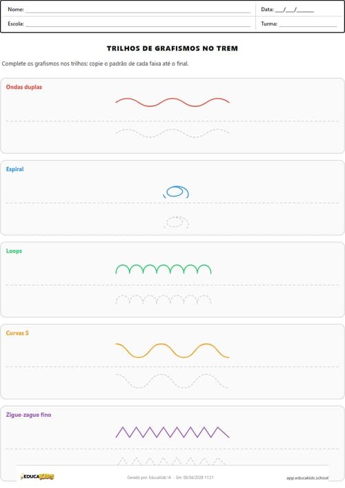 Grafismos - atividades educacao infantil