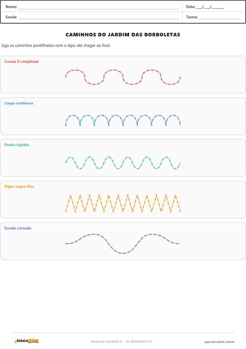 Tracado de caminhos - atividades para criancas